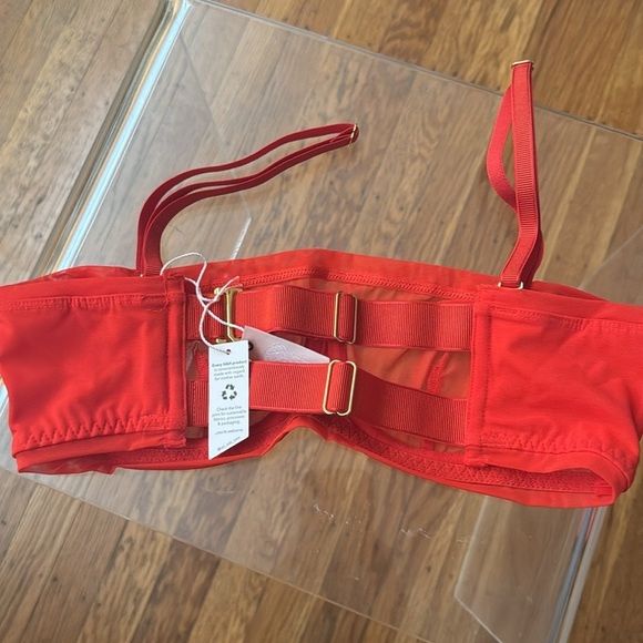 NWT $78 HAH Wired Mesh Bra Sz 30-38C Blood Orange Red Sheer Unlined Valentines - Picture 6 of 7